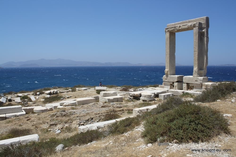 Temple ruin on Greek island.